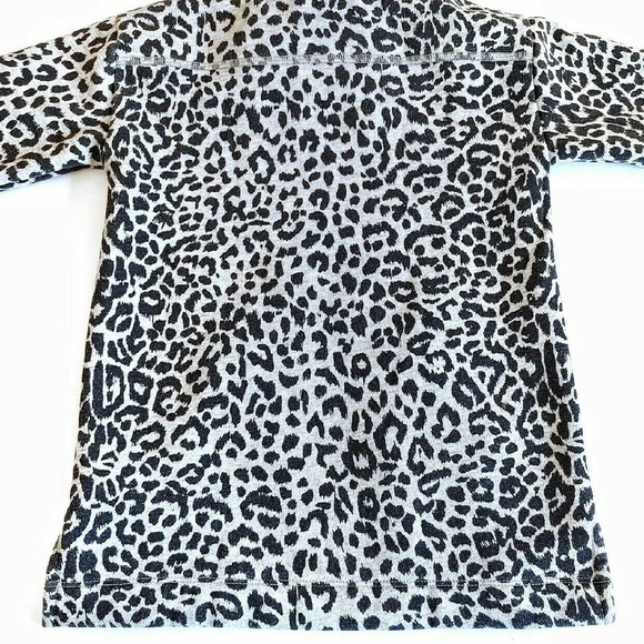Crewcuts Funnel Fleece Sweater Cheetah S - Picture 2 of 4